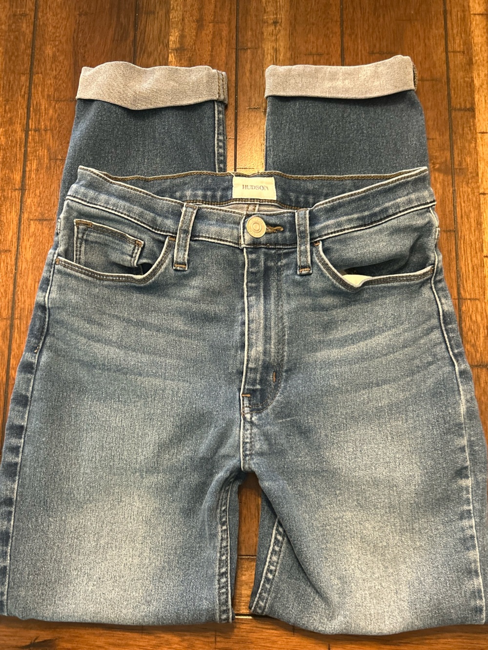 Hudson Blair High Rise Straight Crop Jeans Light Wash Women’s Size 26